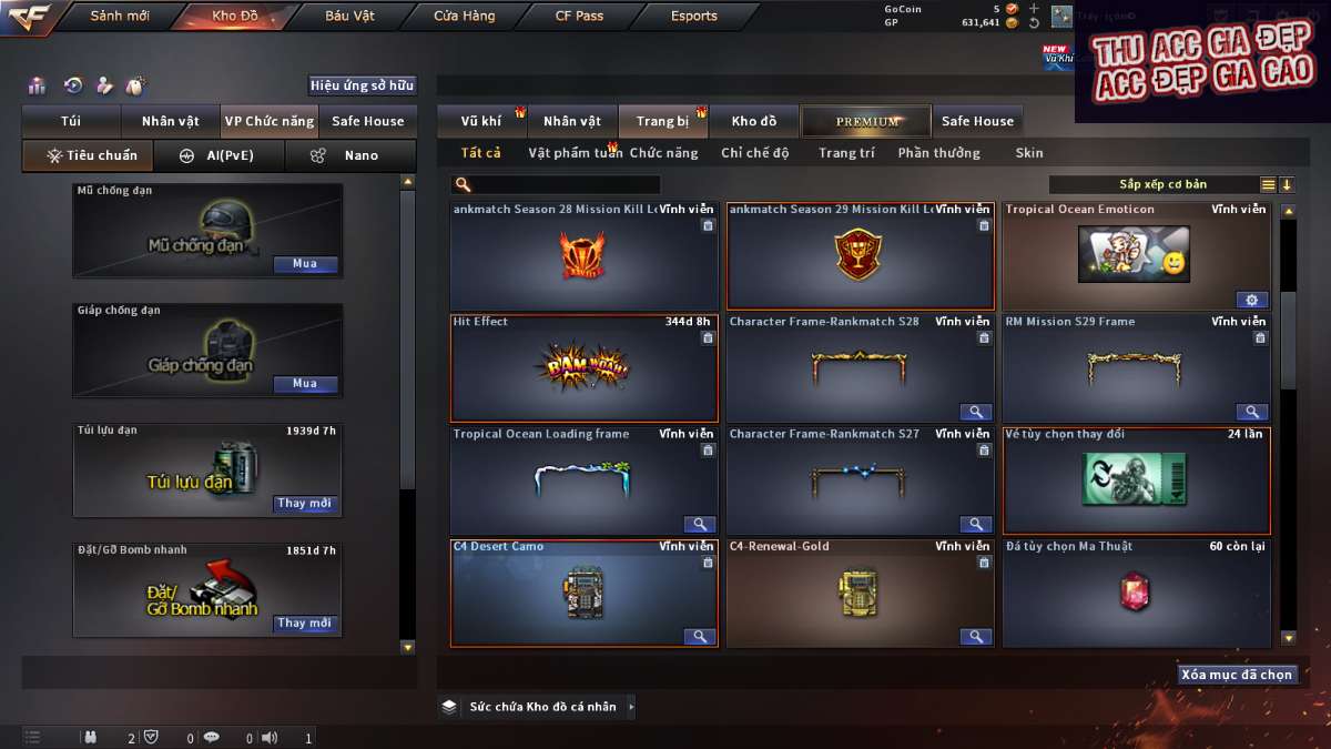 shop acc cf uy tin gia re